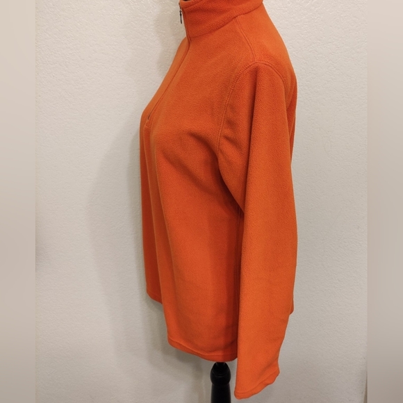 ACTRA Women's Orange 1/4-Zip Fleece Sweatshirt, sz Small - Picture 3 of 8